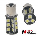 Autožárovka BA15s, bílá, 12V, 27LED/3 SMD