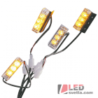 Autosvětlo LED do mřížky, oranžové, 12V, PREDATOR, 3LED