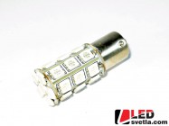 Autožárovka BA15s, červená, 12V, 27LED/3SMD