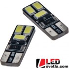 Autožárovka T10, bílá, 12V, 6LED/5730SMD