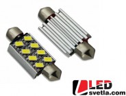 Autožárovka sufit, 42mm, bílá, 12V, 8x 5630SMD, s chladičem