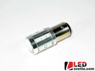 Autožárovka BAZ15d, bílá, 10-30V, 12SMD Smsung + 3W Osram