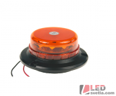 LED maják PROFI, 12-24V, 12x3W, oranžový, magnet, 150x56mm