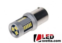 Autožárovka BA15d, bílá, jednovlákno, 12-24V, 30LED/4014SMD