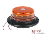 LED maják PROFI, 12-24V, 12x3W, oranžový, fix, 150x56mm