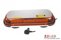 Světelná rampa oranžová, 440x215x75mm, 32LEDx1W, magnet