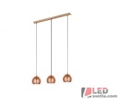 Svítidlo s paticí E27, max. 3x40W/230V, 190x780x1100mm, měď
