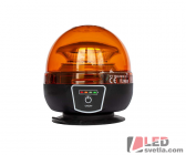 LED maják výstražný, oranžový, na magnet, s akumulátorem