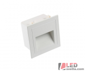 LED světlo LOPEN W, orientační, vestavné, bílé, 3W, 90x90x50mm, WW (teplá bílá)