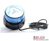 LED maják výstražný, modrý, 12-24V, 162x112mm, magnet