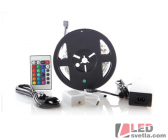 LED pásek 7,2W, RGB, 3m, 12V adaptér, dálkový ovladač, IP20 - sada