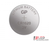 Lithiová knoflíková baterie, GP CR1620, 75mAh, 3V