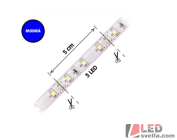 Pásek LED 60x3528SMD, 12V, 4,8W/m, voděodolný, IP65, modrý