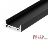 Profil hliníkový VARIO30-01 černý elox, 33,4x12,8x2000mm, 30W/m