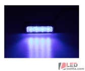 Autosvětlo LED vnější, modré, 12-24V, 4x3W, PREDATOR