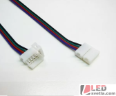 RGB přípojka click pro LED pásek 10mm, s kabelem