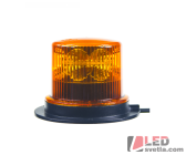 LED maják výstražný, oranžový, 12-24V, 130/87x90mm, pevná montáž