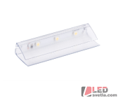 PVC LED clip na skleněné police,  63x11x22mm, PW (neutrální bílá)