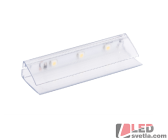 PVC LED clip na skleněné police,  63x11x22mm, WW (teplá bílá)