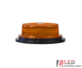 LED maják výstražný, oranžový, 12-24V, 88/120x40mm, magnet