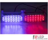 Autosvětlo LED vnější, modro-červené, 12V, PREDATOR
