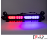 Autosvětlo LED vnitřní, modro-červené, 12-24V, 12x3W, PREDATOR