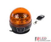LED AKU maják výstražný, oranžový, 128x140mm, dálkový ovladač, magnet