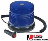 LED maják výstražný, modrý 12-24 V, IP64, s magnetem