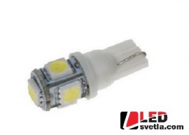 Autožárovka T10, bílá, 24V, 5LED/3SMD