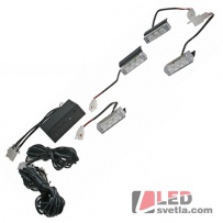 Autosvětlo LED do mřížky, oranžové, 12V, PREDATOR, 3LED