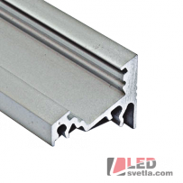 Profil hliníkový W60 rohový, stříbrný, 20x4,5/16x2000mm, 25W/m