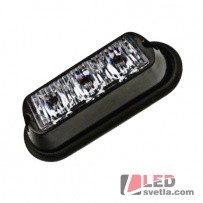 Autosvětlo LED vnější, oranžové, 12-24v, 3x1W, PREDATOR, 106x33mm