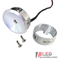 Svítidlo - nástěnné, kulaté, 33mm, 3W, 12V, 130lm, CW (studená bílá)