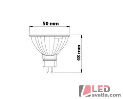 Žárovka MR16, 3,5W, 270lm, 100°, PW (neutrální bílá)