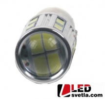 Autožárovka BA15d, bílá, jednovlákno, 12-24V, 16LED/5730SMD