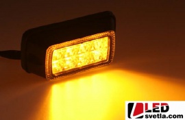 Autosvětlo LED PROFI, výstražné vnější, oranžové, 12-24V, 8x3W