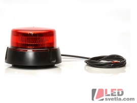 LED maják výstražný, oranžový, 12-24V, ECE R65, 162x112mm