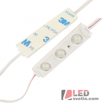 LED modul, 3xLED, 160°, 12V, 0,72W/ks, IP65, WW (teplá bílá)