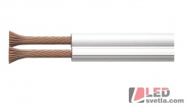 Elektrokabel - dvojlinka nestíněná, 2x0,5mm, bílá
