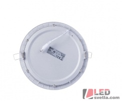 Svítidlo kulaté 225x21mm, 18W, 230V, stříbrné, PW (neutrální bílá)