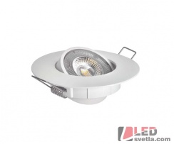 Svítidlo kulaté 90x25mm, 5W, 230V, výklopné, PW (neutrální bílá)