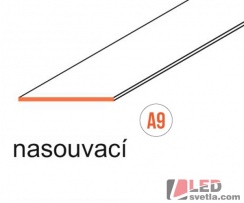 Krycí lišta nasouvací A9 pro VARIO, mléčná