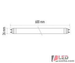 Zářivka T8/G13, 600mm, 9W, 900lm, 4000K, PW (neutrální bílá) Poslední kus