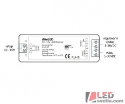 Přijímač - stmívač 0/1-10V, 8A