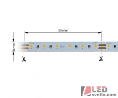 Pásek LED, 120x2216SMD, 24V, 9,6W/m, CRI90, WW (teplá bílá)