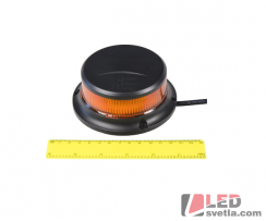 LED maják PROFI, 12-24V, 18x1W, oranžový, fix, ECE R65, 112x46mm