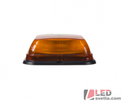 LED maják čtvercový, 12-24V, 64LED, oranžový, fix, ECE R65, 164x164x58mm