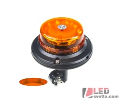 LED maják, oranžový, 12-24V, 150x170mm, 12x3W, na držák