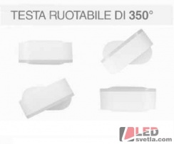 LED světlo nástěnné 6W, pohyblivé, 110x54x96.5mm, PW (neutrální bílá)