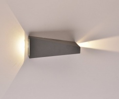 LED světlo nástěnné 6W, IP65, 200x90x90mm, šedé, PW (neutrální bílá)